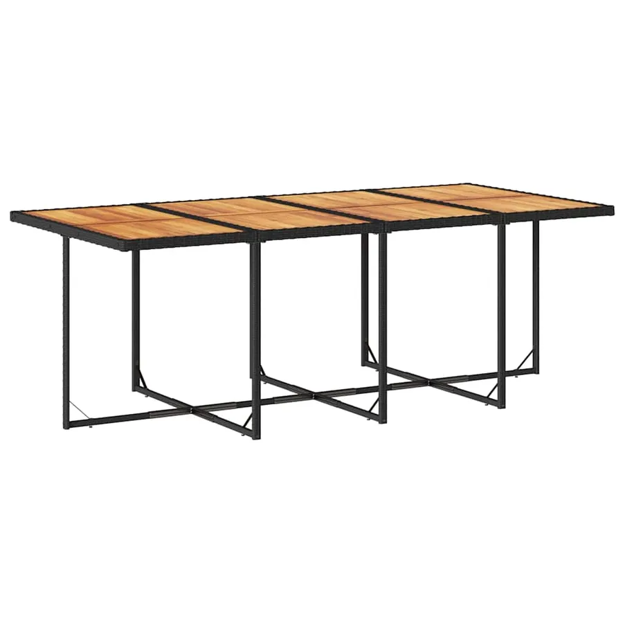 Ensemble à manger de jardin 13 pcs coussins noir résine tressée - 4