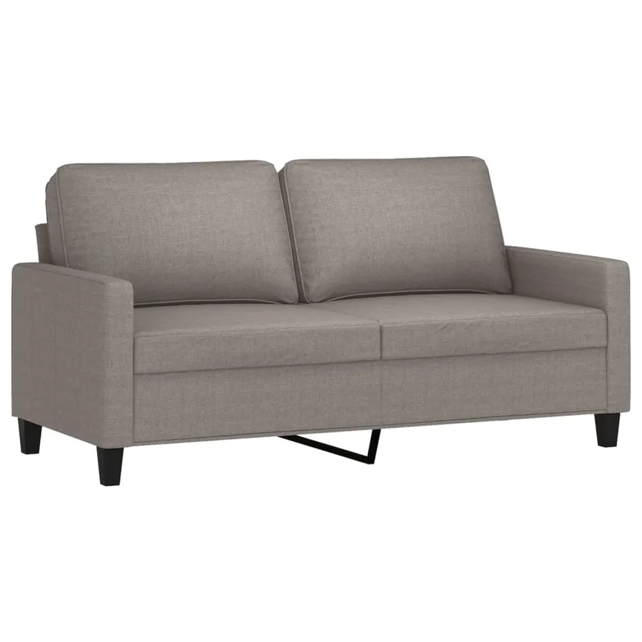 Ensemble de canapés 2 pcs avec coussins Taupe Tissu - 4