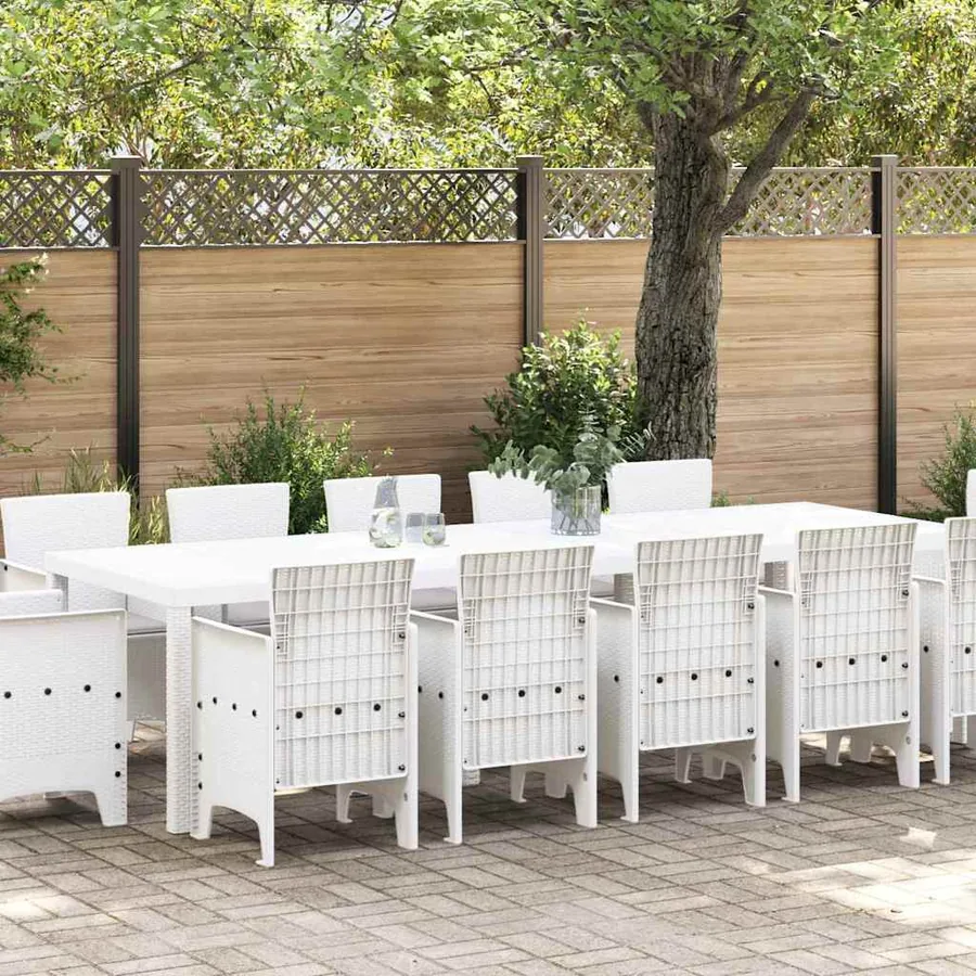 Ensemble de salle à manger pour jardin avec coussin 13 pcs