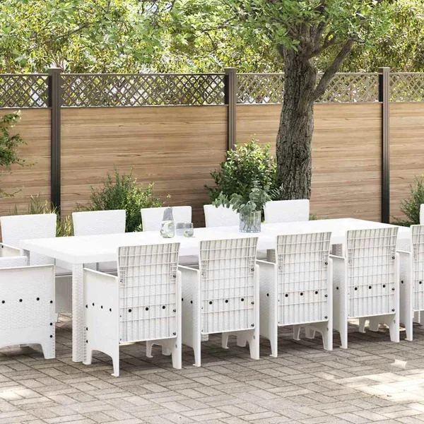 Ensemble de salle à manger pour jardin avec coussin 13 pcs