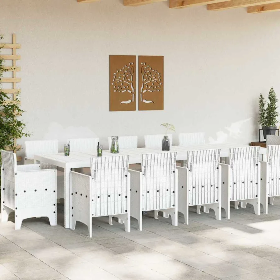 Ensemble de salle à manger pour jardin avec coussin 13 pcs - 3