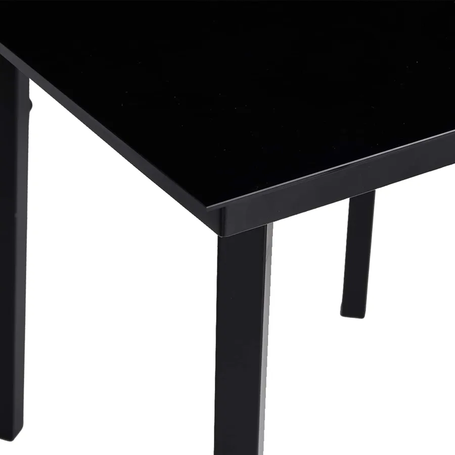 Ensemble de salle à manger pour jardin 5 pcs Noir polyrotin - 11