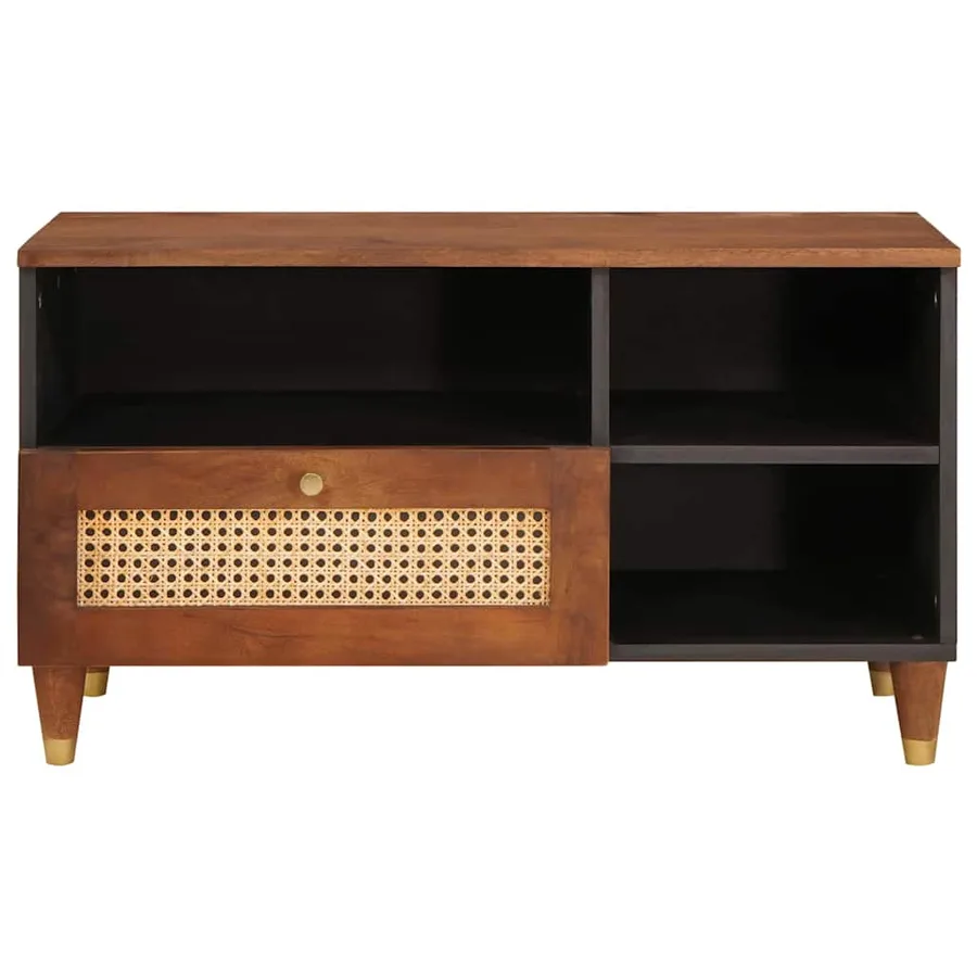 Meuble TV Marron 80 x 33,5 x 46 cm Bois de mangue massif - 3