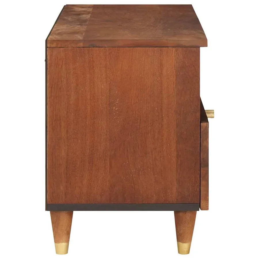Meuble TV Marron 80 x 33,5 x 46 cm Bois de mangue massif - 4