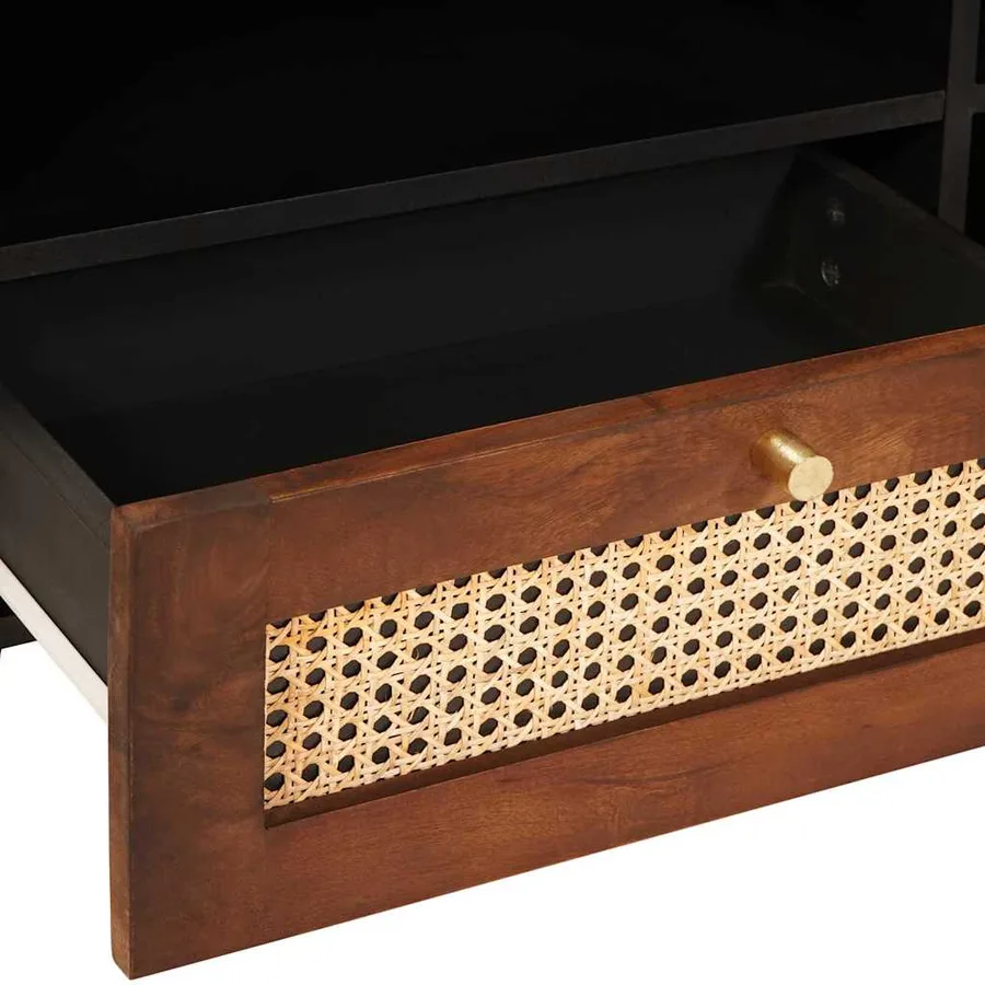 Meuble TV Marron 80 x 33,5 x 46 cm Bois de mangue massif - 7