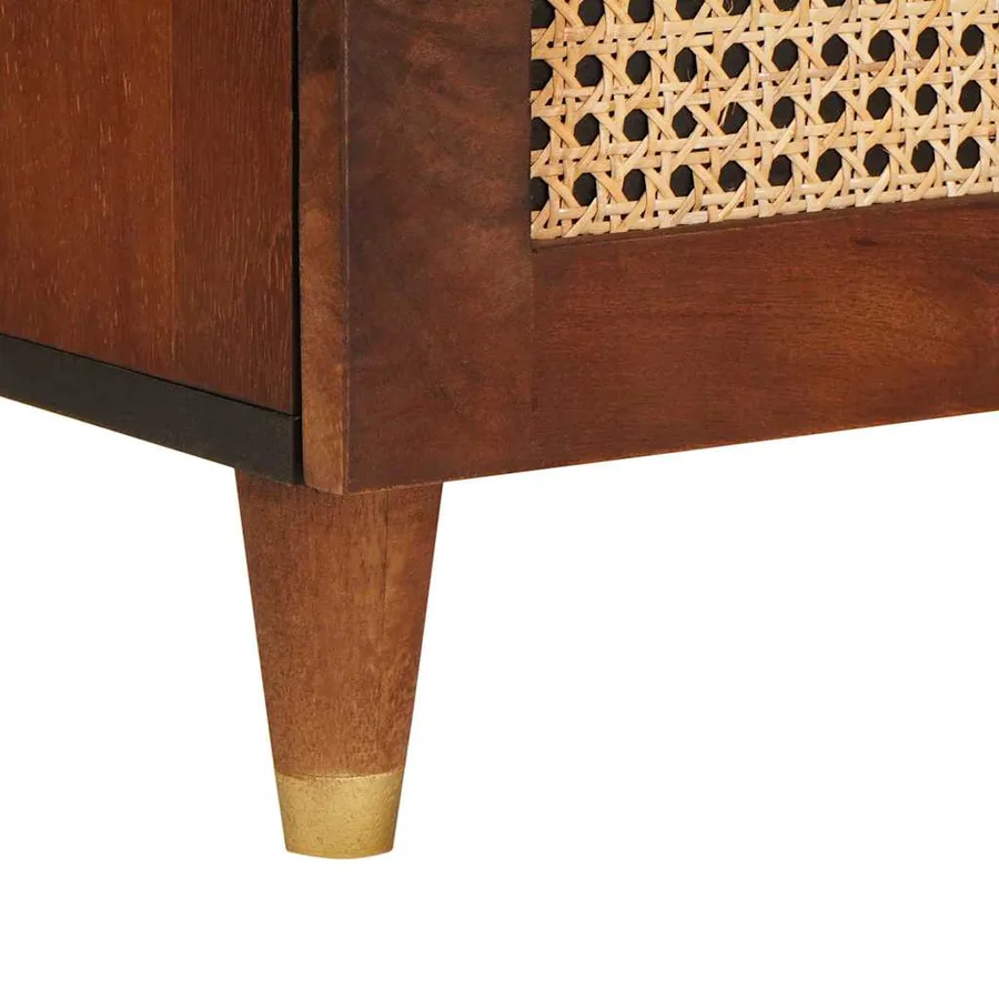Meuble TV Marron 80 x 33,5 x 46 cm Bois de mangue massif - 8