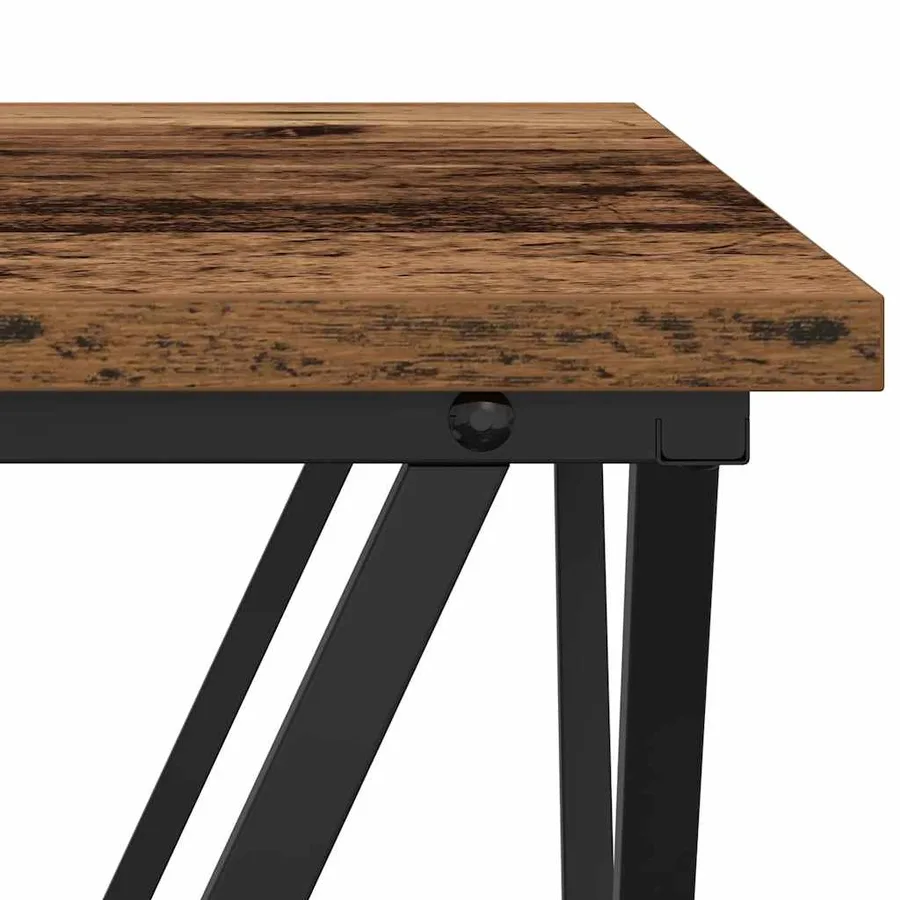 Ensemble de tables d'appoint 2 pcs bois recyclé - 7