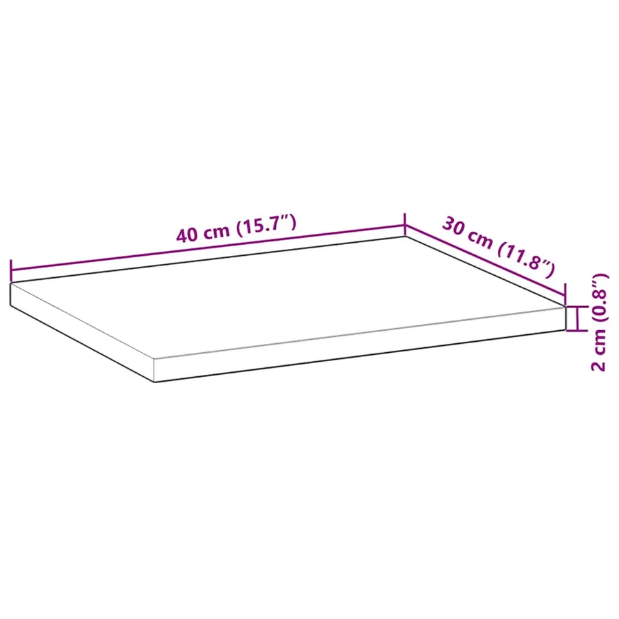 Étagères flottantes 2 pcs 40x30x2 cm acacia massif non traité - 9