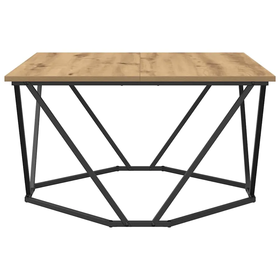 Table basse Chêne artisanal 80 x 80 x 45 cm - 5