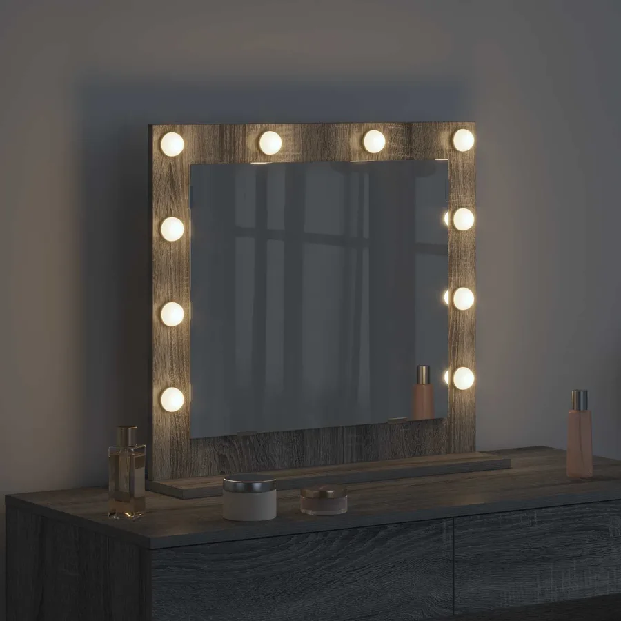 Miroir de vanité Rectangulaire Gris Sonoma 60 x 55 x 18 cm - 3