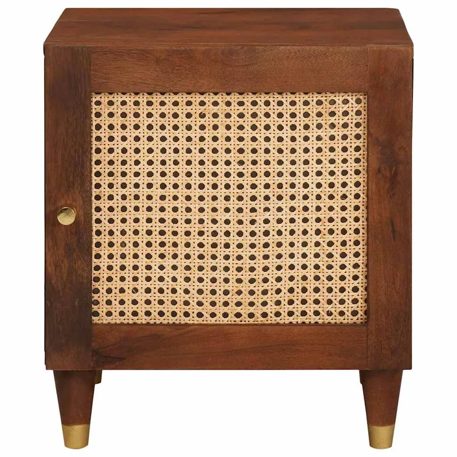 Cabinet de chevet Marron 40 x 33,5 x 46 cm Bois d'acacia massif - 3