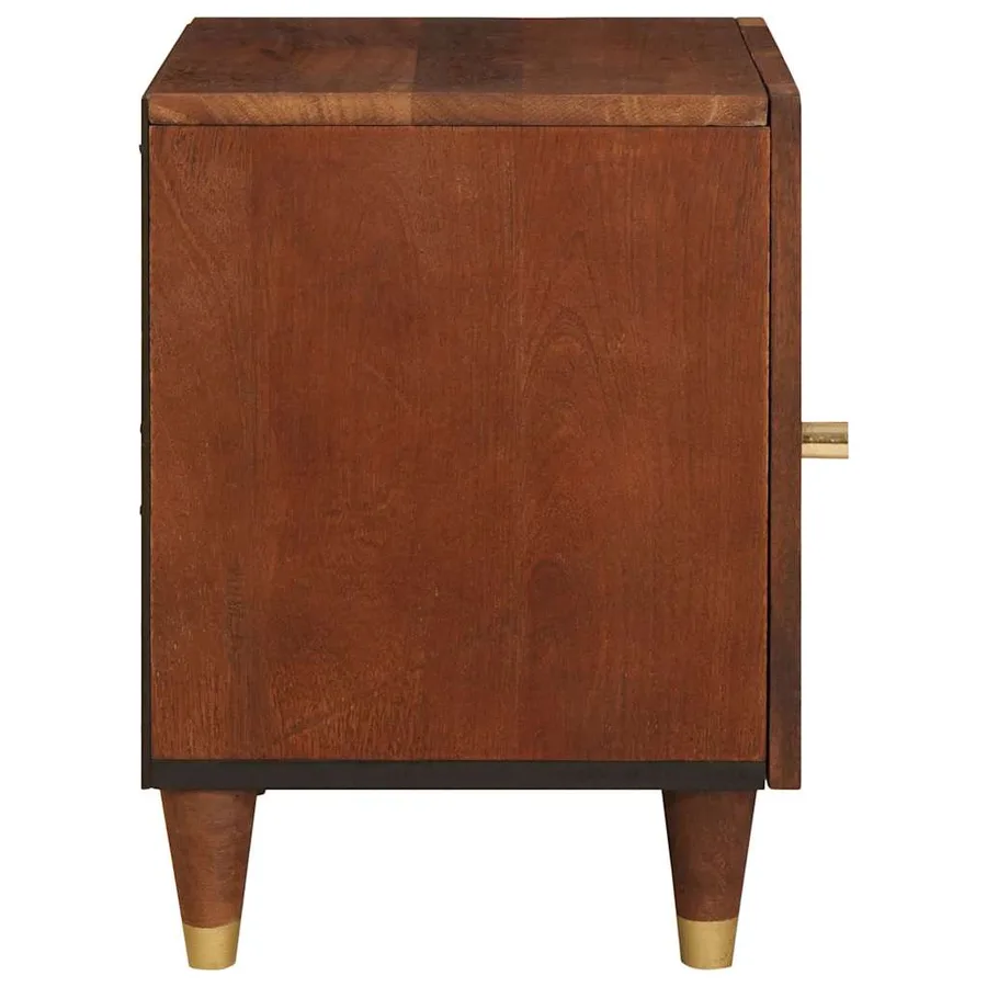 Cabinet de chevet Marron 40 x 33,5 x 46 cm Bois d'acacia massif - 4