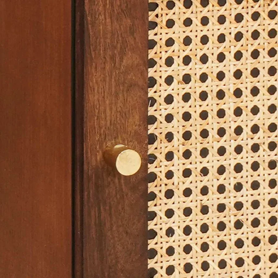 Cabinet de chevet Marron 40 x 33,5 x 46 cm Bois d'acacia massif - 7