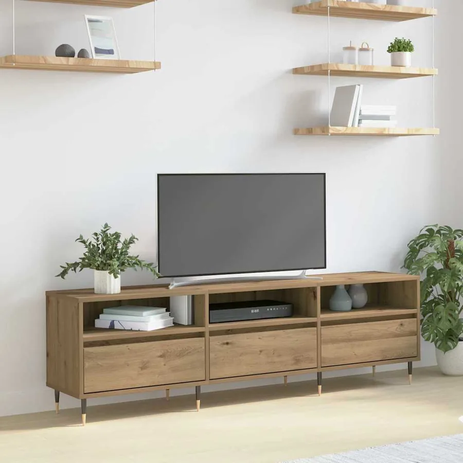 Meuble TV 150 x 30 x 45 cm Chêne artisanal Bois d'ingénierie