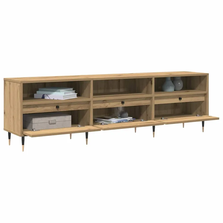 Meuble TV 150 x 30 x 45 cm Chêne artisanal Bois d'ingénierie - 3