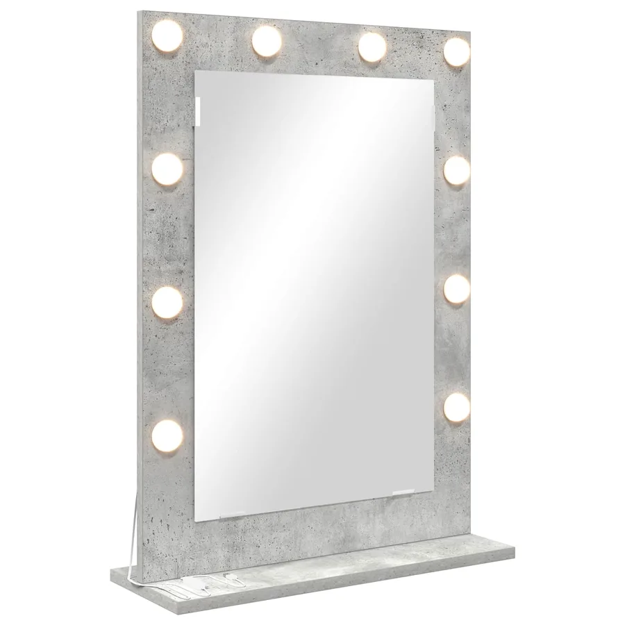 Miroir de vanité Rectangulaire Gris béton 70 x 50 x 18 cm - 2