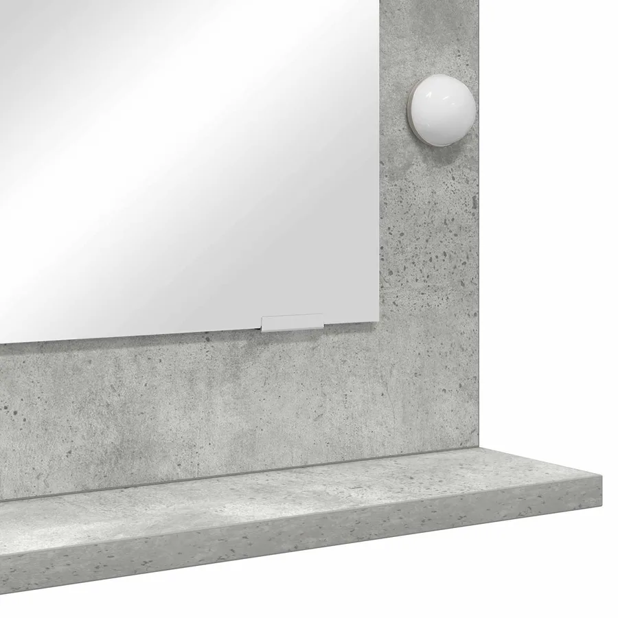Miroir de vanité Rectangulaire Gris béton 70 x 50 x 18 cm - 7