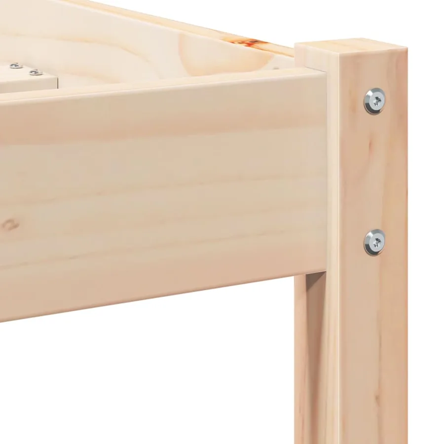 Cadre de lit Marron 215,5 x 205,5 x 69,5 cm Bois de Pin Massif - 7