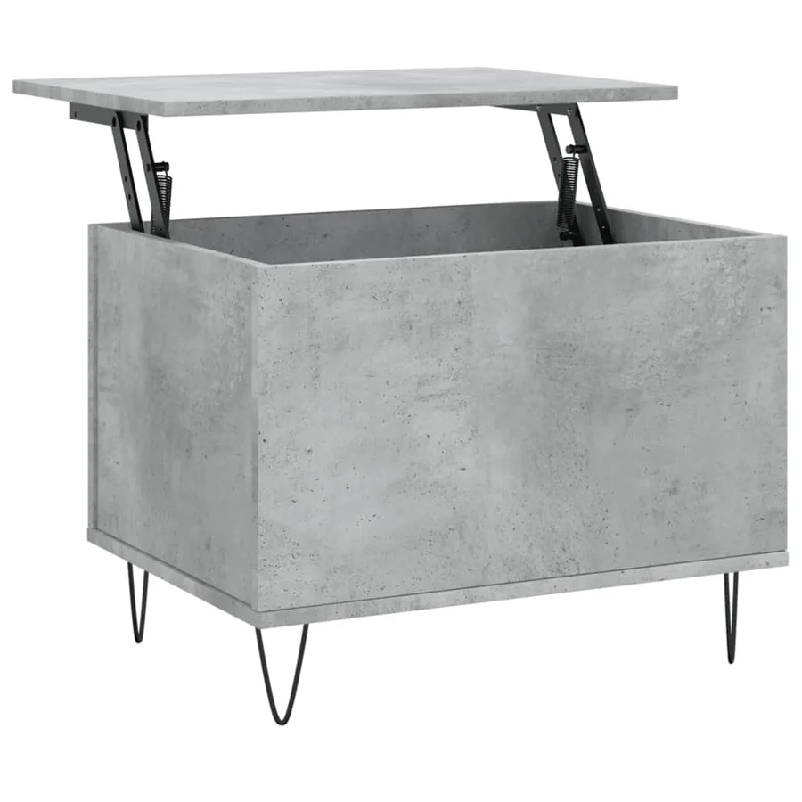 Table basse Gris béton 60x44,5x45 cm Bois d'ingénierie - 2
