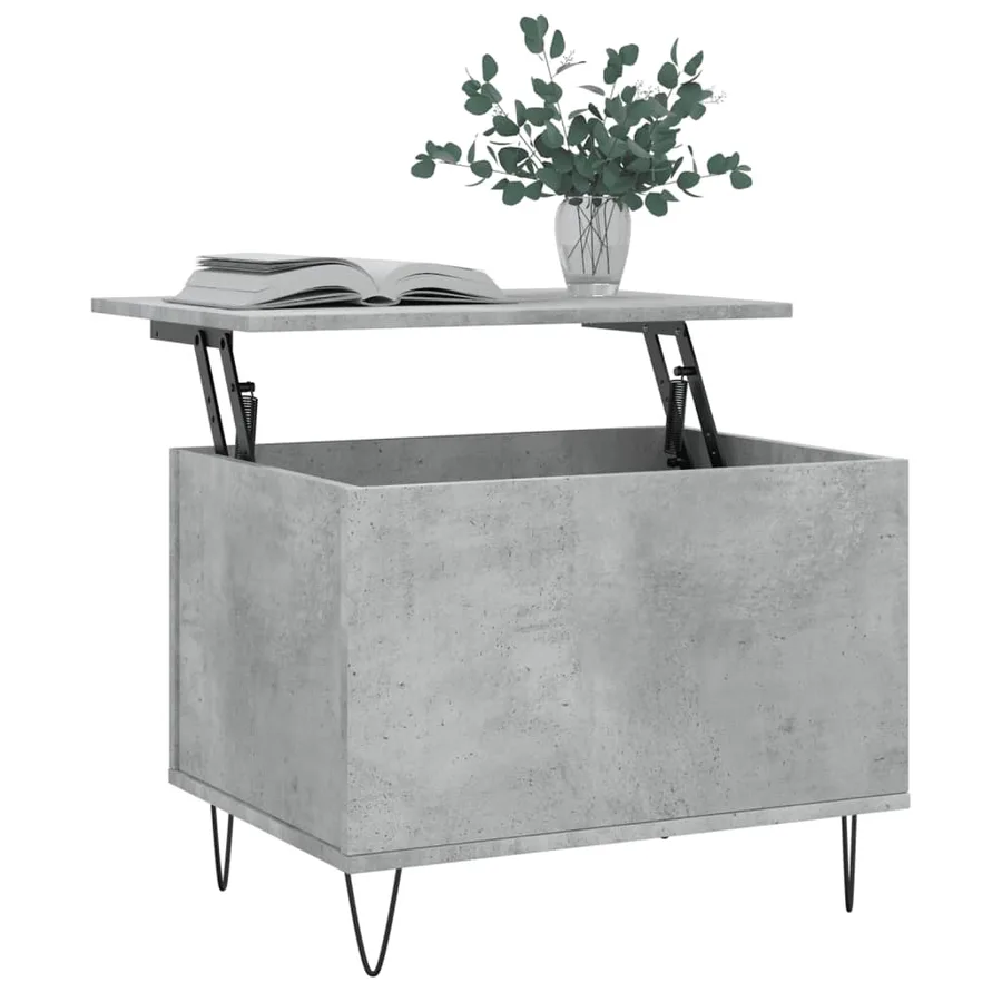 Table basse Gris béton 60x44,5x45 cm Bois d'ingénierie - 3
