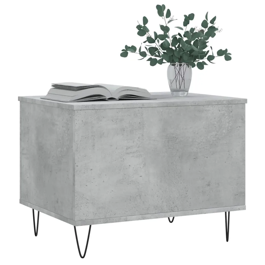 Table basse Gris béton 60x44,5x45 cm Bois d'ingénierie - 4