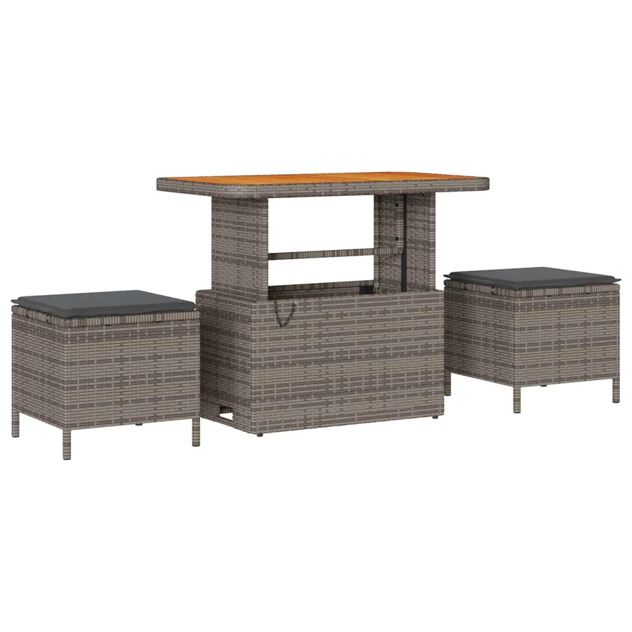 Ensemble de canapé de jardin avec coussin 13 pcs Gris - 4