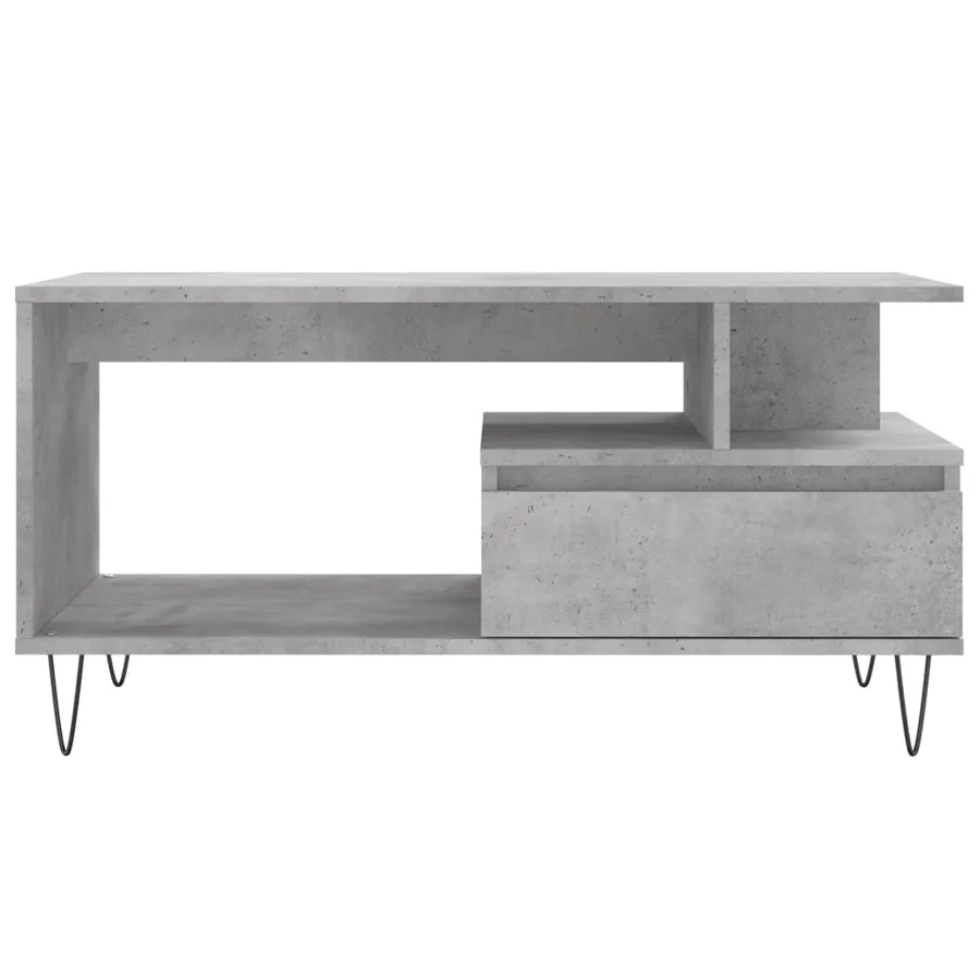 Table basse Gris béton 90x49x45 cm Bois d'ingénierie - 5