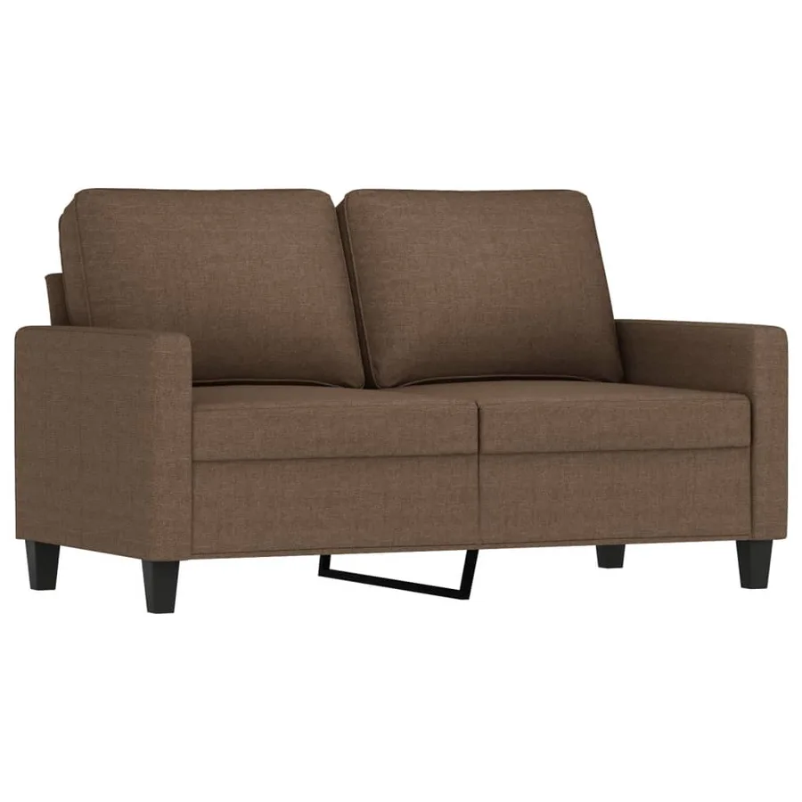 Ensemble de canapés 4 pcs avec coussins Marron Tissu - 4