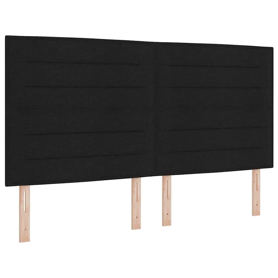 Lit à ressorts avec bandes LED Noir 180 x 200 cm tissu - 7