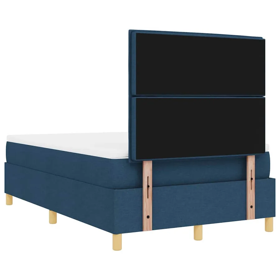 Lit à ressort LED avec matelas Bleu 120 x 190 cm tissu - 8