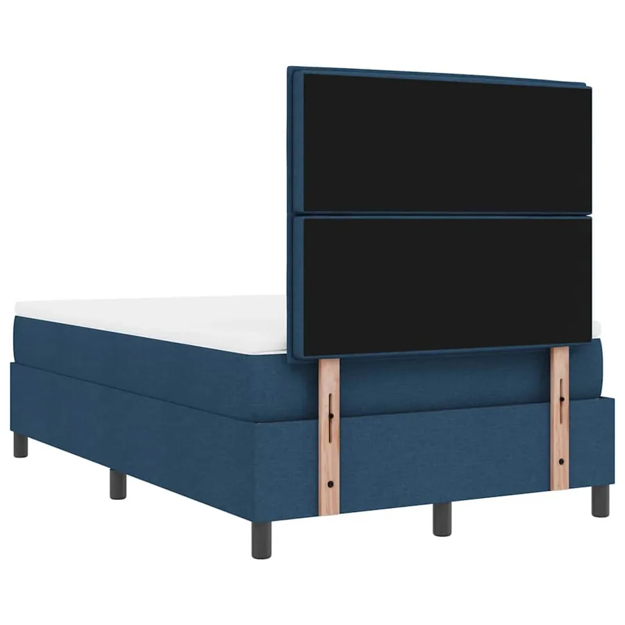 Lit à ressorts avec matelas avec LED Bleu 120 x 200 cm tissu - 10