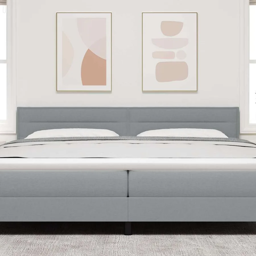 Tête de lit Gris clair 200 cm tissu - 3