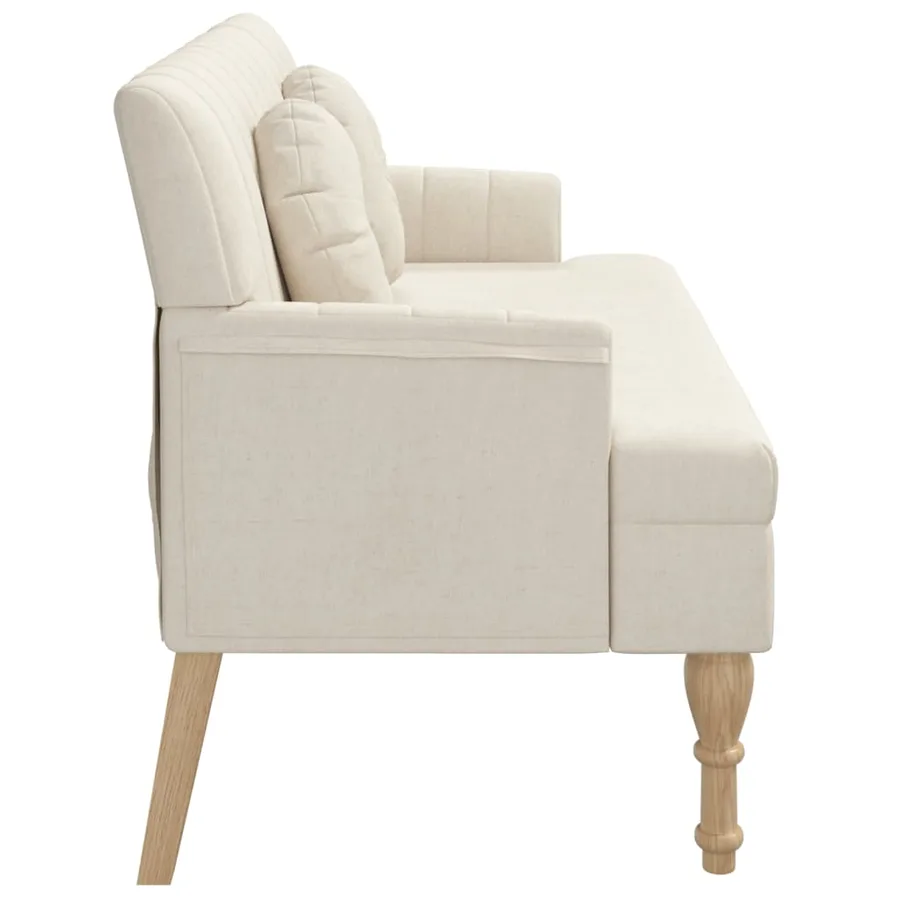Banc avec coussins 113x64,5x75,5 cm lin - 4