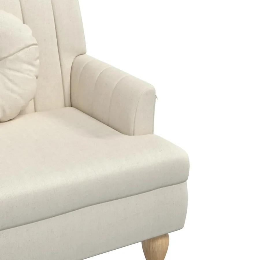 Banc avec coussins 113x64,5x75,5 cm lin - 6