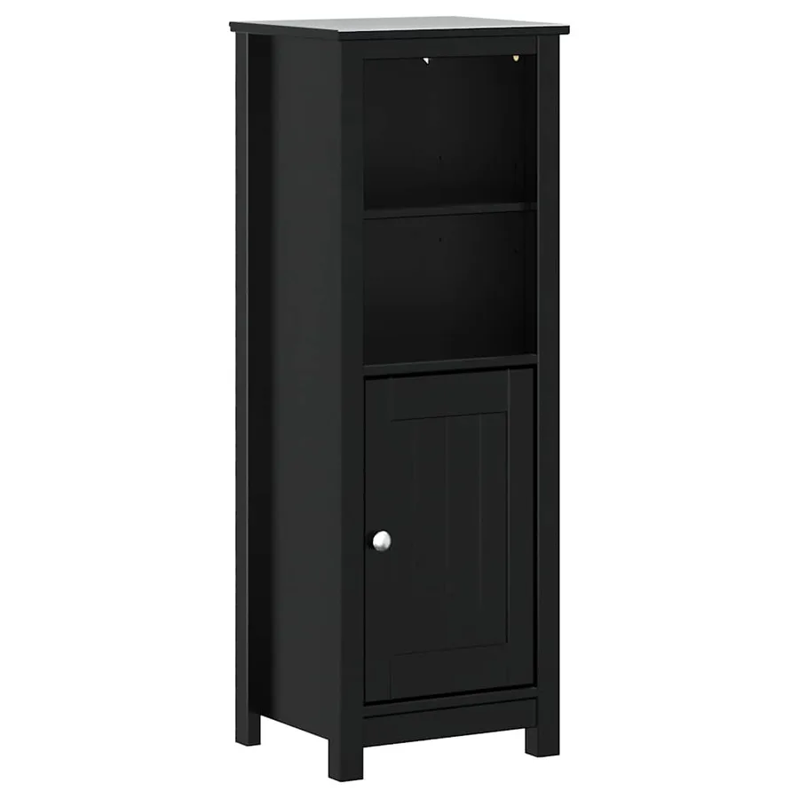 Meubles de salle de bain 3 pcs BERG noir bois de pin massif - 3