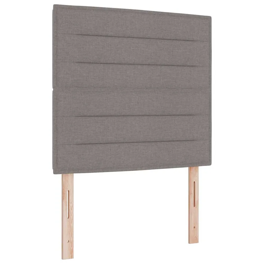 Lit à ressorts avec matelas avec LED Taupe 120 x 200 cm tissu - 2