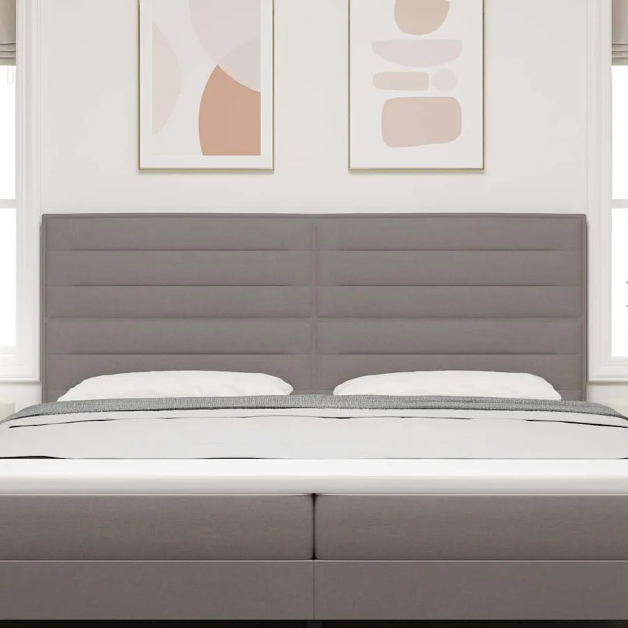 Tête de lit LED avec bandes LED Taupe 200 cm tissu - 3