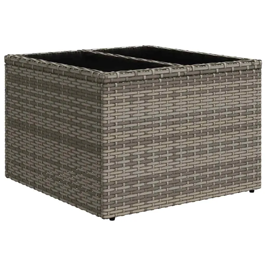 Ensemble de canapé de jardin 7 pcs avec coussins gris résine tressée - 8