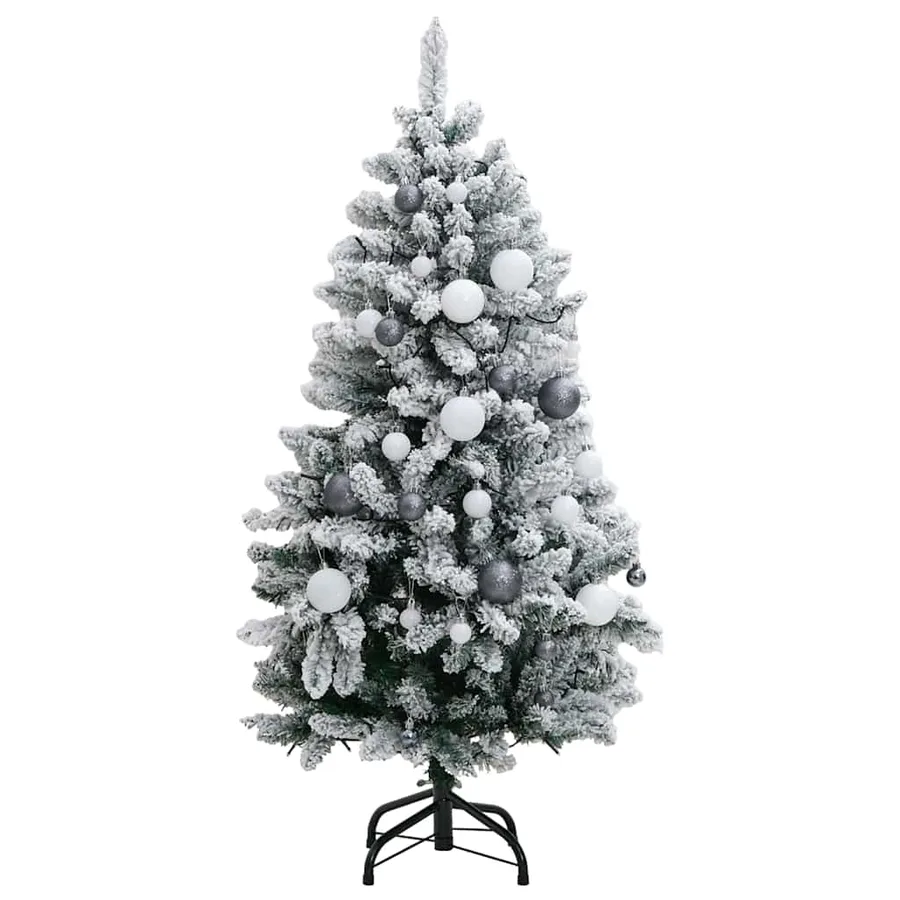 Sapin de Noël artificiel articulé 150 LED et boules 150 cm - 4