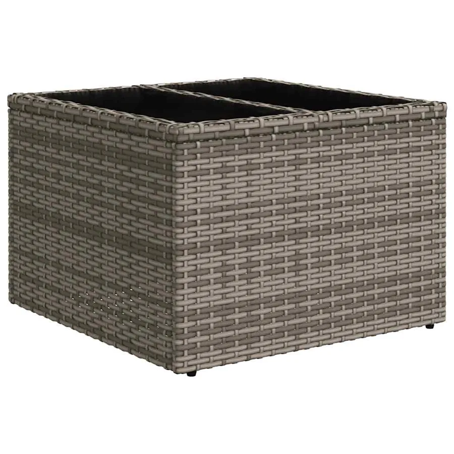 Salon de jardin 8 pcs avec coussins gris résine tressée - 7