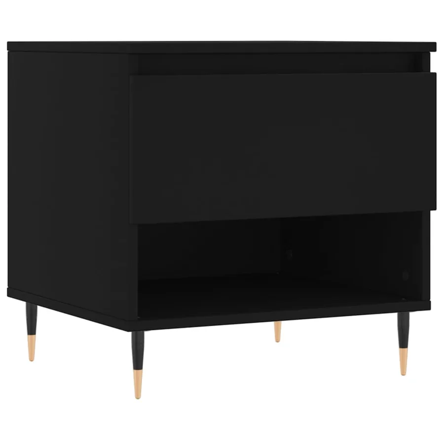 Tables basses 2 pcs noir 50x46x50 cm bois d'ingénierie - 5