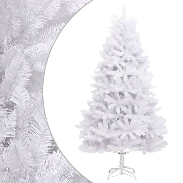 Sapin de Noël artificiel à charnières avec support blanc 180 cm