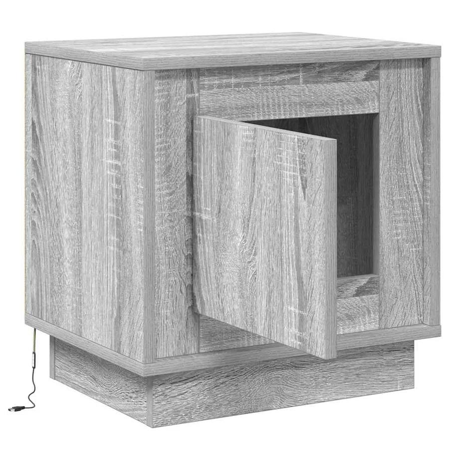 Cabinet de chevet 2 pcs Gris 44 x 34,5 x 45 cm - 7