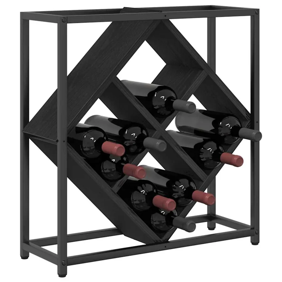 Étagère à vin Chêne noir 51 x 18 x 52,5 cm Bois d'ingénierie - 3