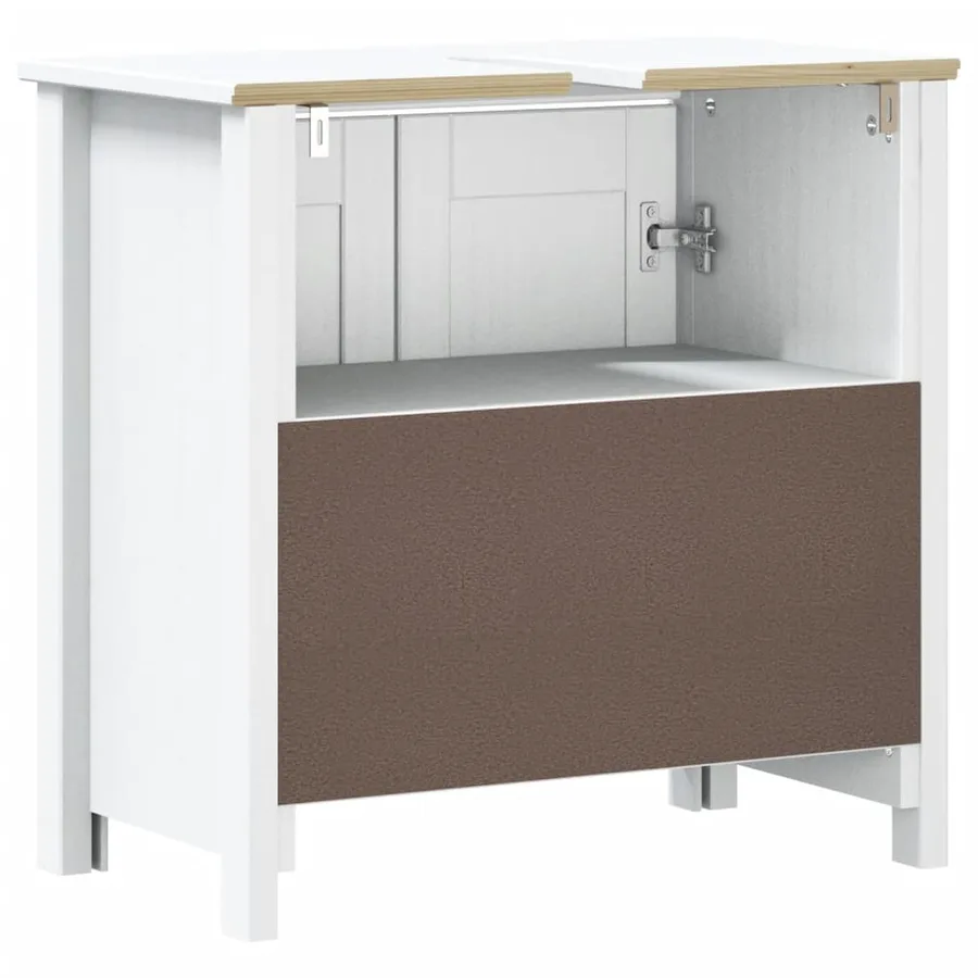 Meuble de salle de bain BERG blanc 60x34x59 cm bois pin massif - 6
