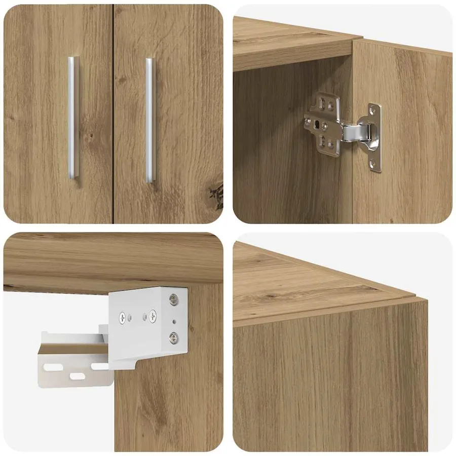 Armoire de rangement 3 pcs Chêne artisanal 70 x 42,5 x 185 cm - 11