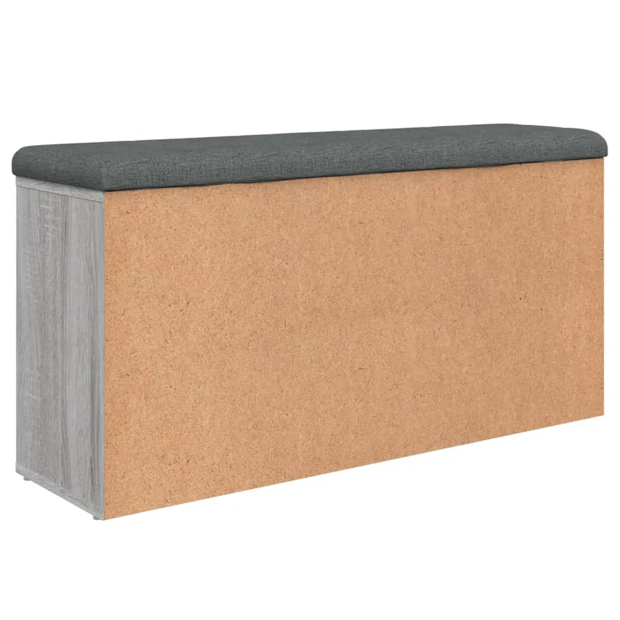 Banc à chaussures sonoma gris 102x32x50 cm bois d'ingénierie - 7
