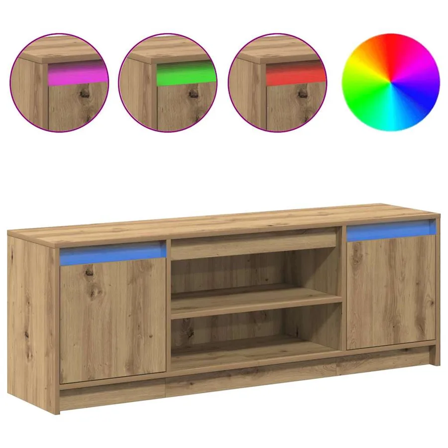 Unites TV 139,5 x 34 x 50 cm Marron Bois d'ingénierie - 4