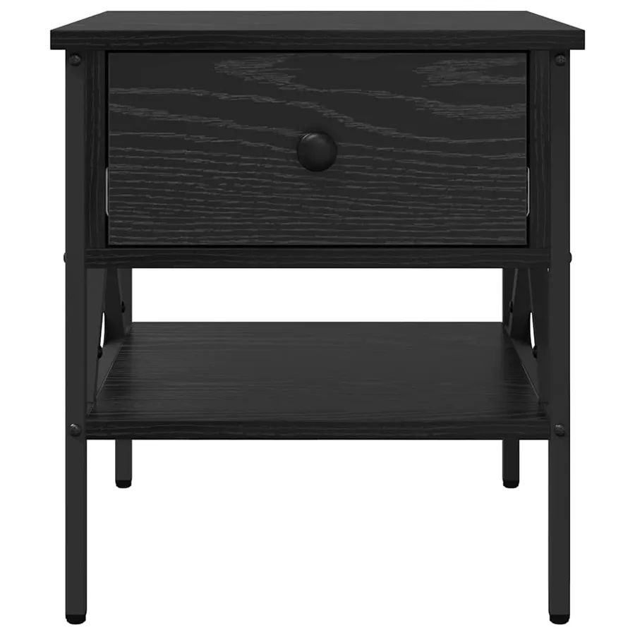 Table de chevet avec tiroir Chêne noir 40 x 42 x 45 cm - 6