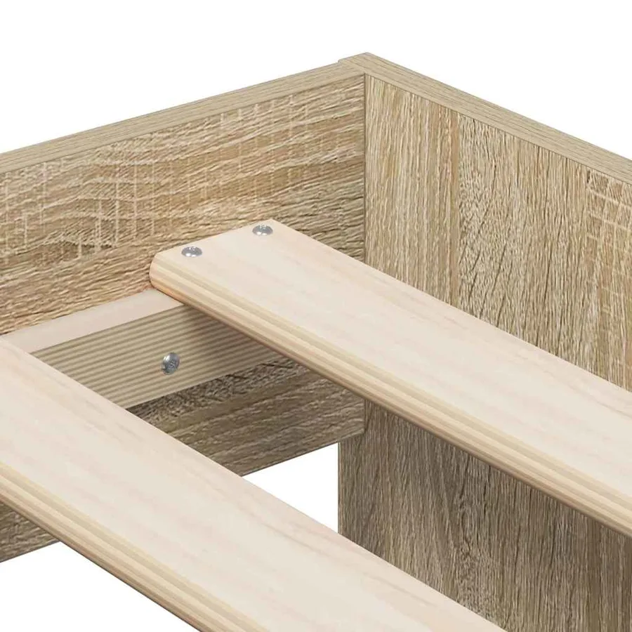 Cadre de lit avec rangement avec stockage Chêne Sonoma 80 cm - 8